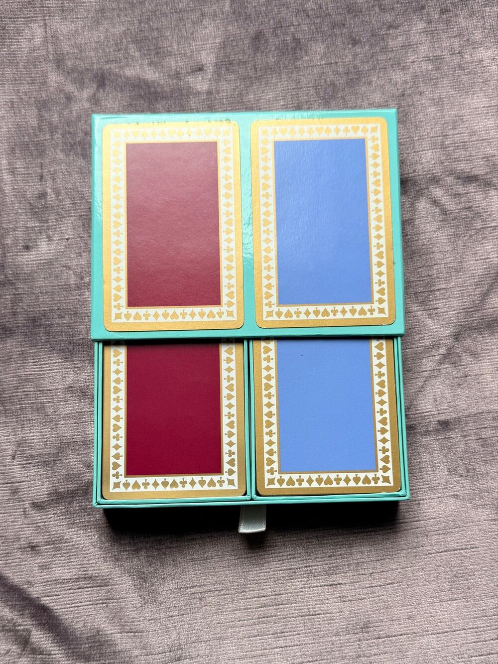 Tiffany & Co Rare Vintage C.E. Carryl Design Double Playing Card Deck Set